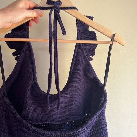 Milly Navy Crochet Tank Size Medium - Picture 9 of 9